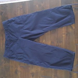 LOFT Black Cotton Capris